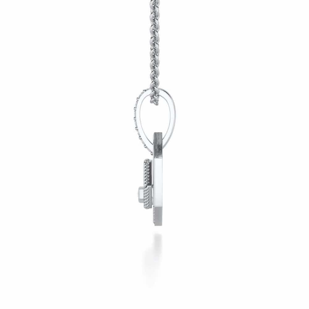 Circum-Hexa Silver Pendant - White Gold - Image 4