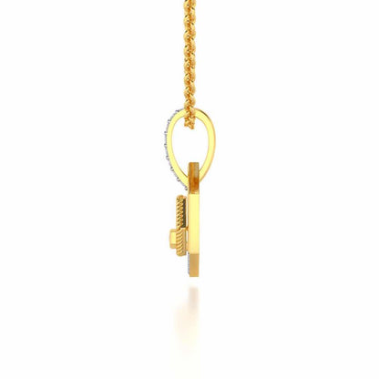 Circum-Hexa Silver Pendant - Yellow Gold - Image 4