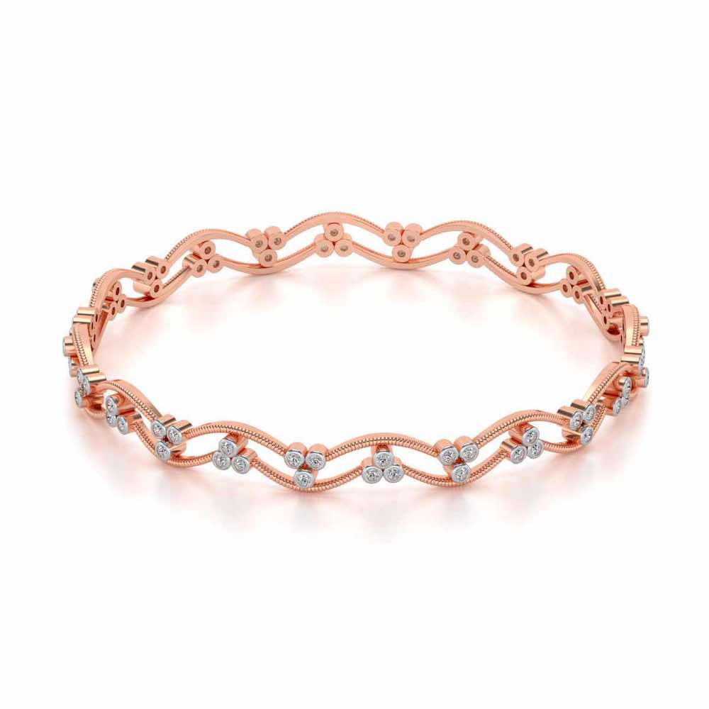 Citlali Silver Bangles - Rose Gold - Image 2