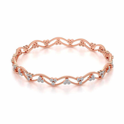 Citlali Silver Bangles - Rose Gold - Image 2