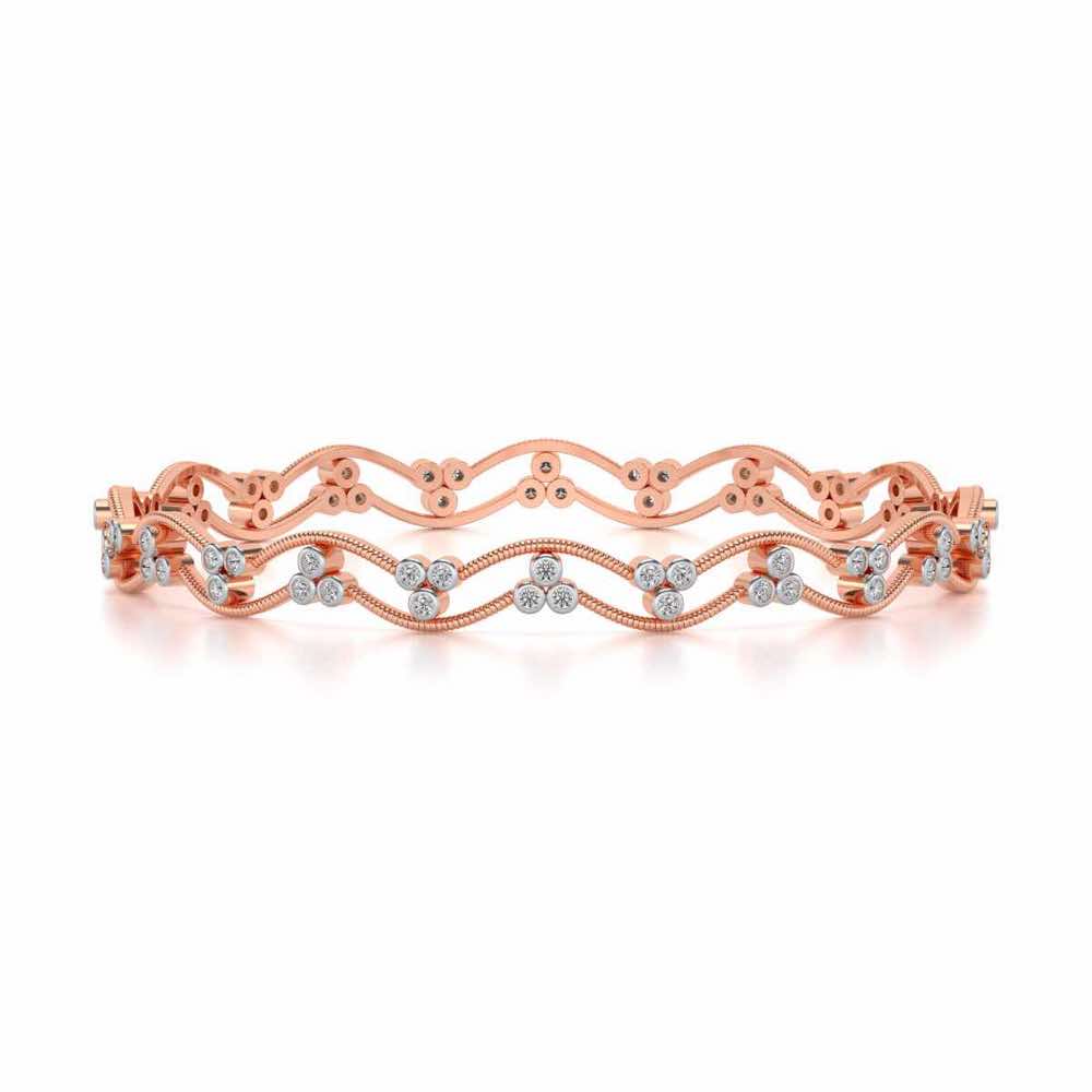 Citlali Silver Bangles - Rose Gold - Image 4
