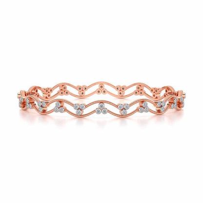 Citlali Silver Bangles - Rose Gold - Image 4