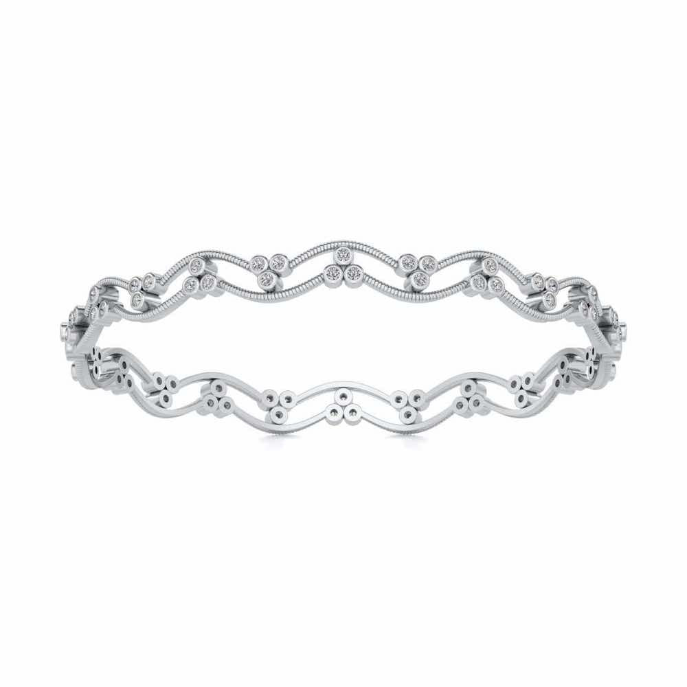 Citlali Silver Bangles - White Gold - Image 5