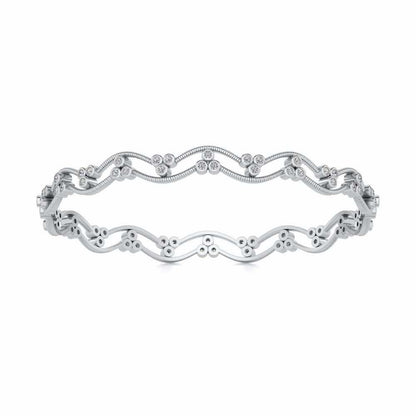 Citlali Silver Bangles - White Gold - Image 5