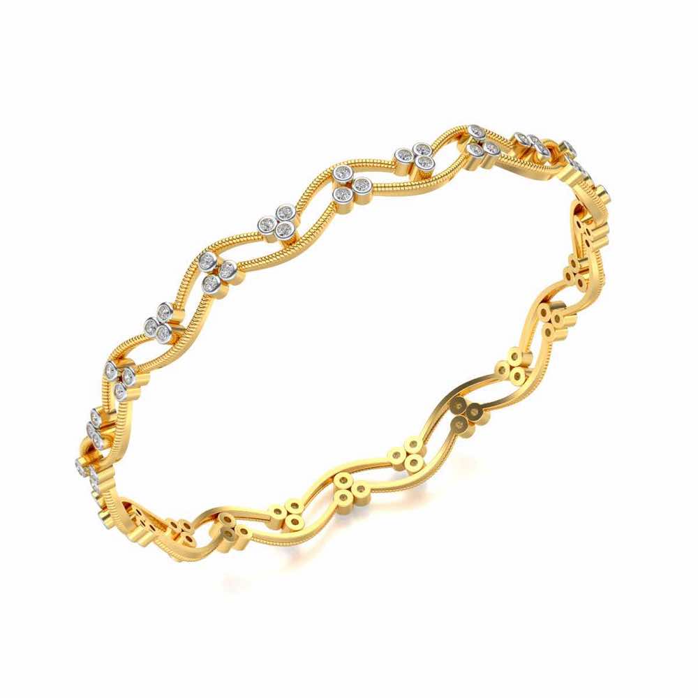 Citlali Silver Bangles - Yellow Gold - Image 1