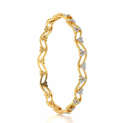 Citlali Silver Bangles - Yellow Gold - Image 3