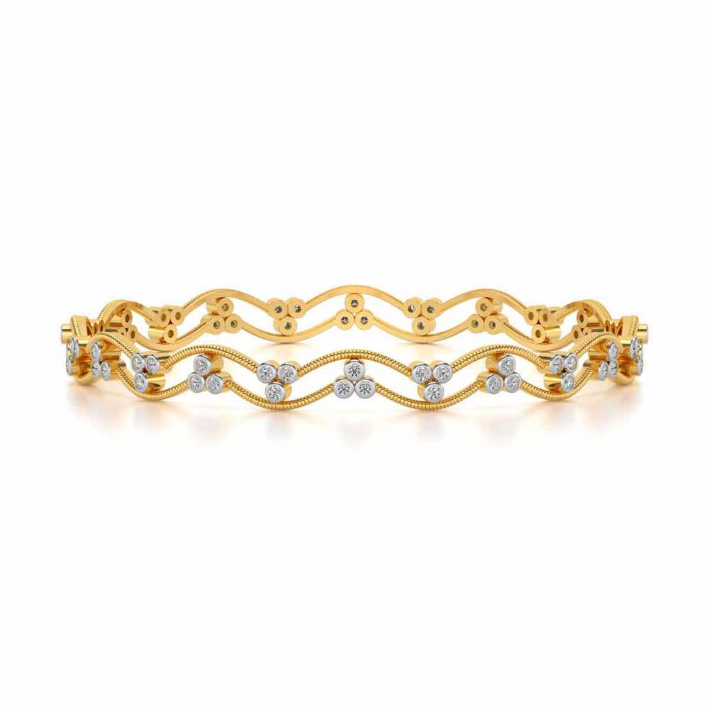 Citlali Silver Bangles - Yellow Gold - Image 4