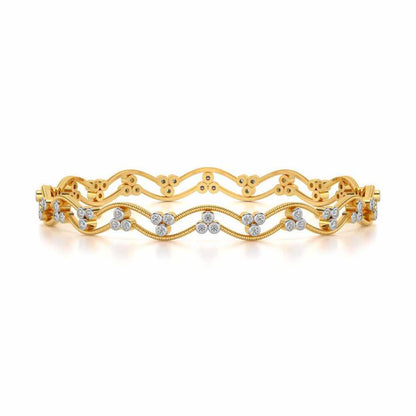 Citlali Silver Bangles - Yellow Gold - Image 4