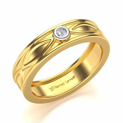 Classic Silver Band Ring - Yellow Gold - Image 1