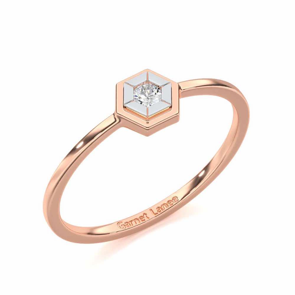 Classic Elegance Silver Ring - Rose Gold - Image 1
