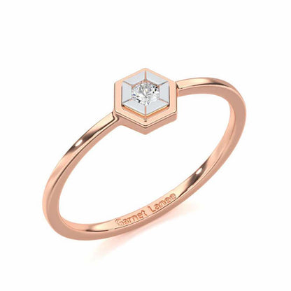Classic Elegance Silver Ring - Rose Gold - Image 1