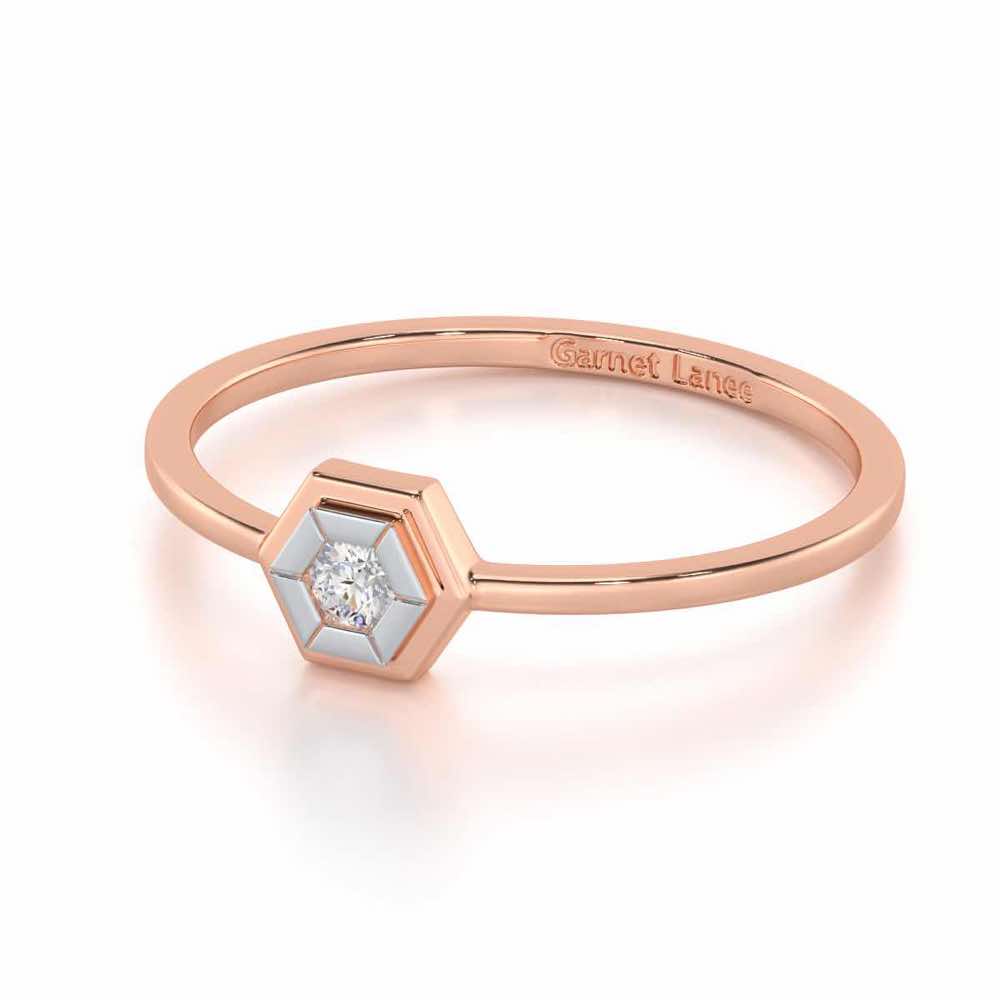 Classic Elegance Silver Ring - Rose Gold - Image 2