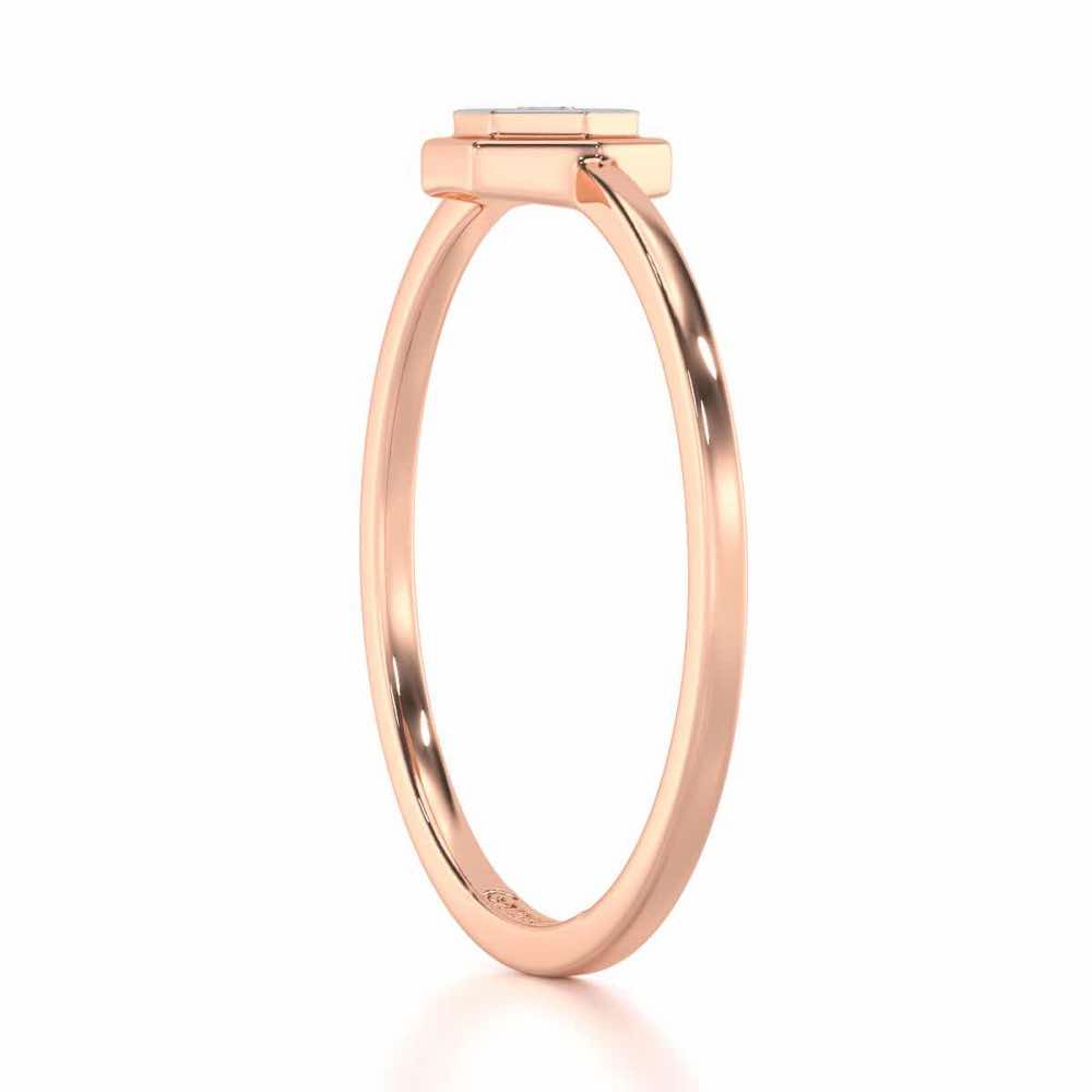 Classic Elegance Silver Ring - Rose Gold - Image 3