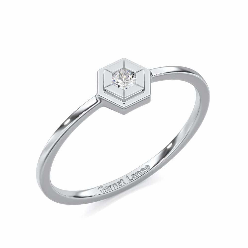 Classic Elegance Silver Ring - White Gold - Image 1