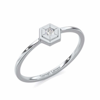 Classic Elegance Silver Ring - White Gold - Image 1