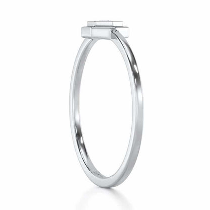 Classic Elegance Silver Ring - White Gold - Image 3