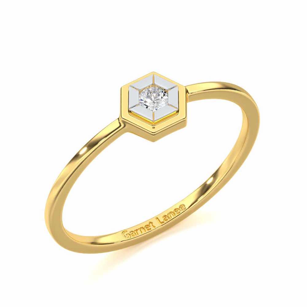 Classic Elegance Silver Ring - Yellow Gold - Image 1