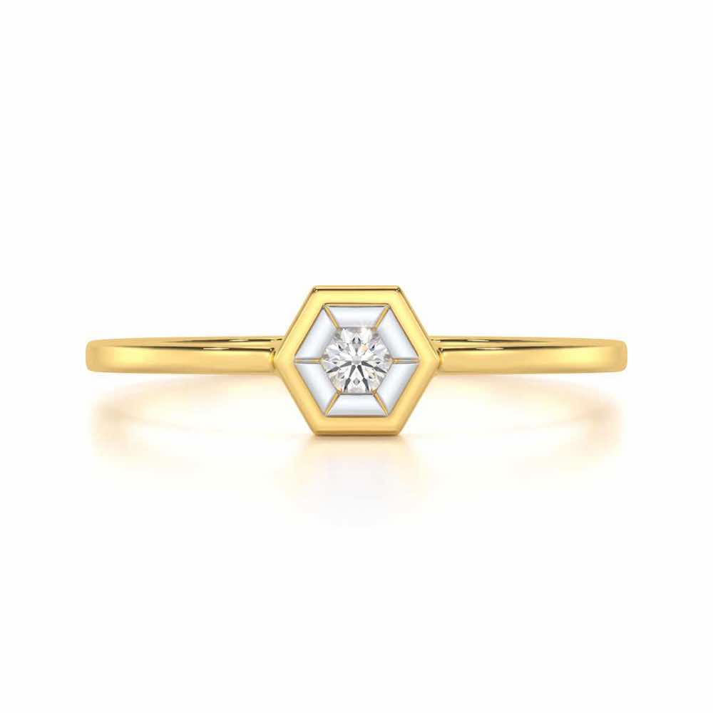 Classic Elegance Silver Ring - Yellow Gold - Image 4
