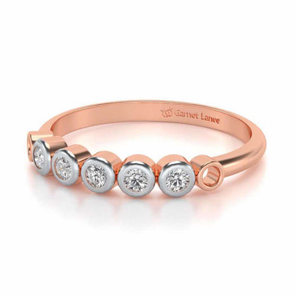 Classy Silver Band Ring - Rose Gold - Image 2