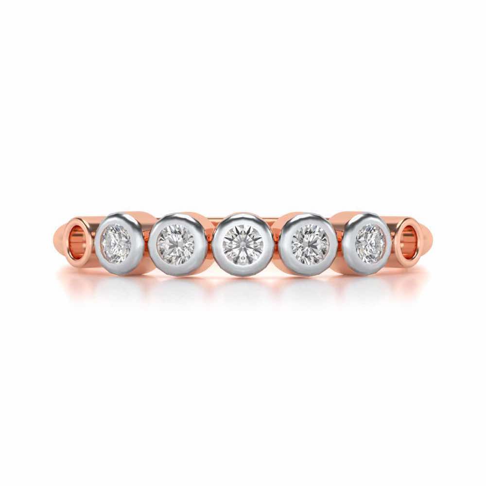 Classy Silver Band Ring - Rose Gold - Image 4