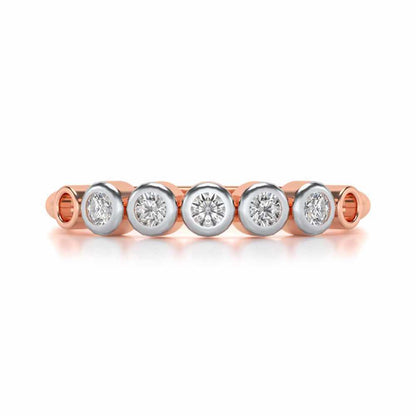 Classy Silver Band Ring - Rose Gold - Image 4
