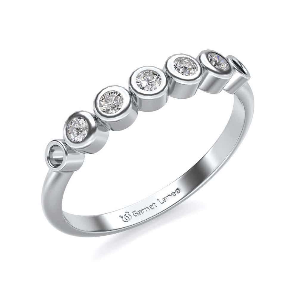 Classy Silver Band Ring - White Gold - Image 1