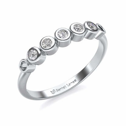 Classy Silver Band Ring - White Gold - Image 1