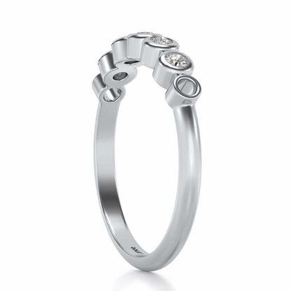 Classy Silver Band Ring - White Gold - Image 3