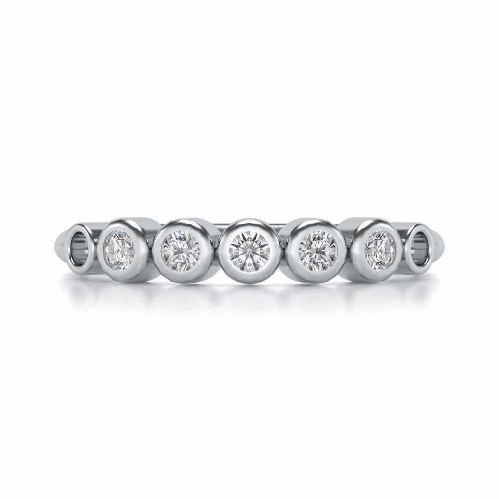 Classy Silver Band Ring - White Gold - Image 4