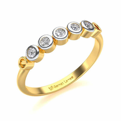 Classy Silver Band Ring - Yellow Gold - Image 1