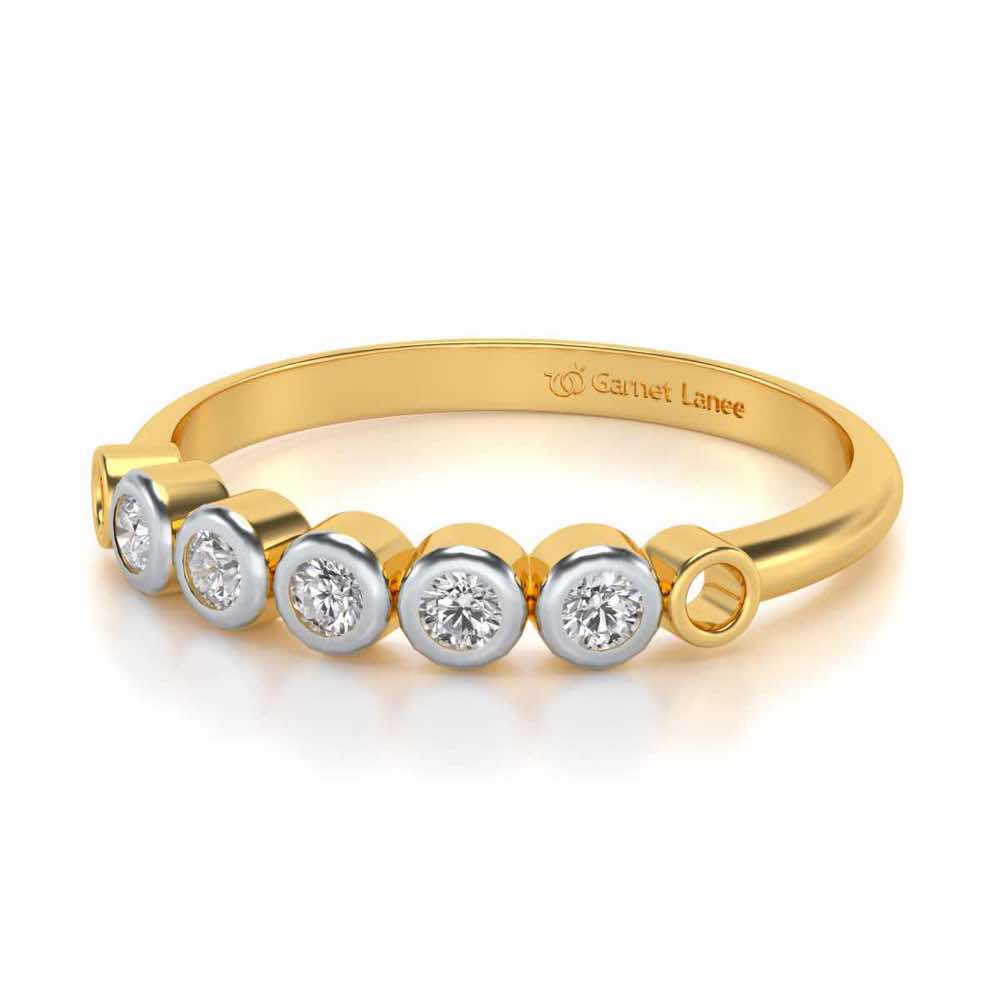Classy Silver Band Ring - Yellow Gold - Image 2