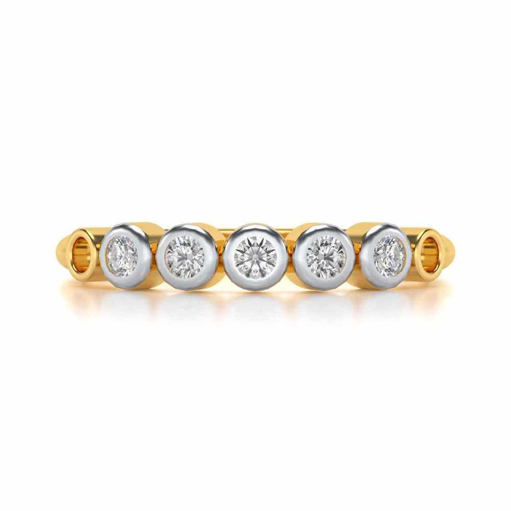 Classy Silver Band Ring - Yellow Gold - Image 4