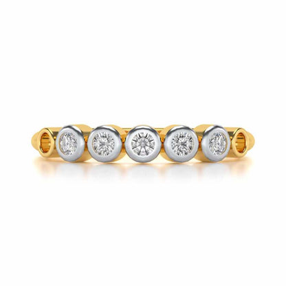 Classy Silver Band Ring - Yellow Gold - Image 4