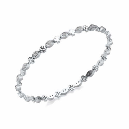 Classy Silver Bangles - White Gold - Image 1