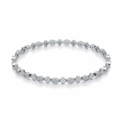 Classy Silver Bangles - White Gold - Image 2