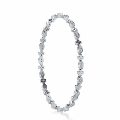 Classy Silver Bangles - White Gold - Image 3