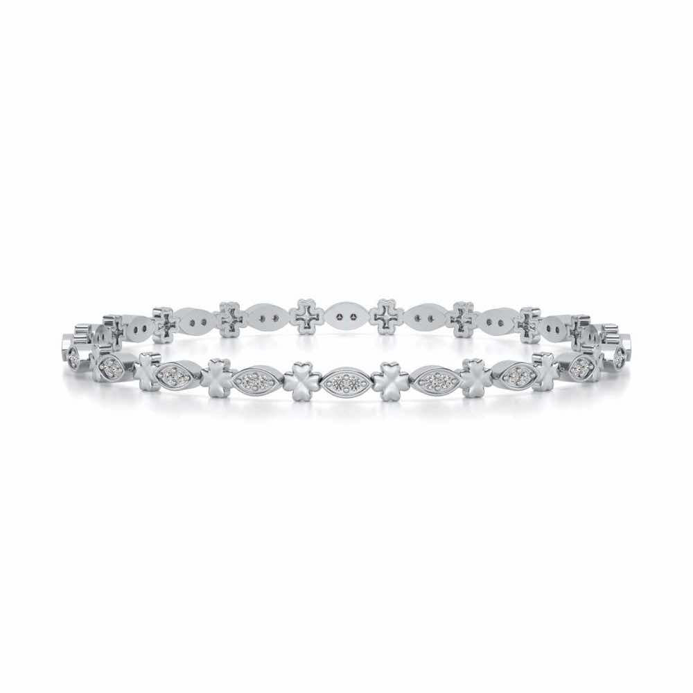 Classy Silver Bangles - White Gold - Image 4
