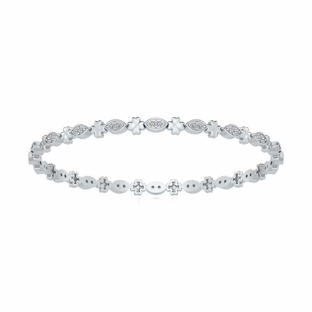 Classy Silver Bangles - White Gold - Image 5
