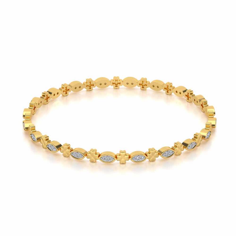 Classy Silver Bangles - Yellow Gold - Image 2