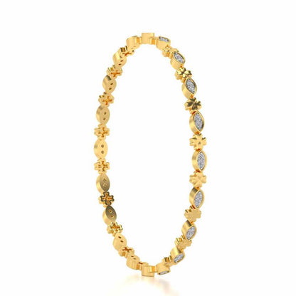 Classy Silver Bangles - Yellow Gold - Image 3