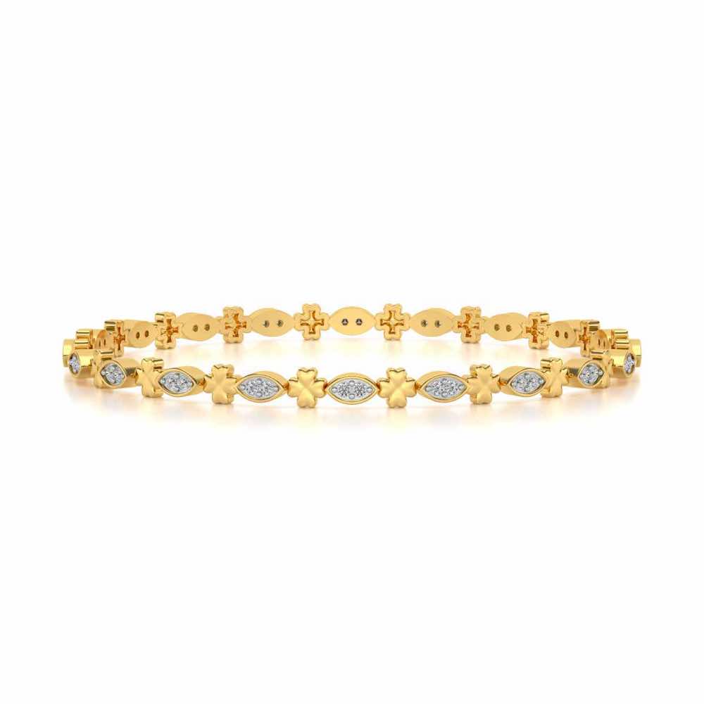 Classy Silver Bangles - Yellow Gold - Image 4