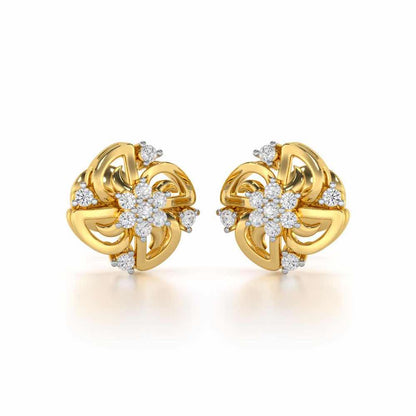 Clifford Glow Silver Earrings - Yellow Gold - Image 1