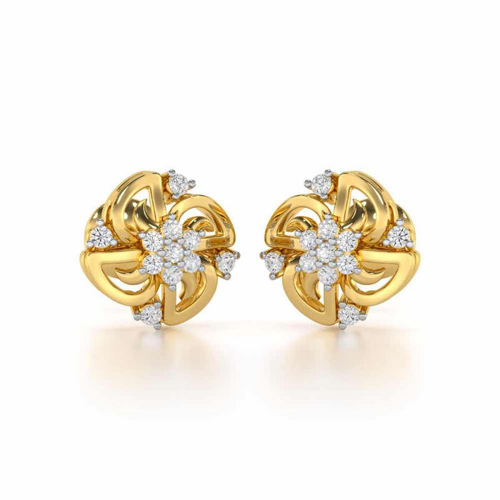 Clifford Glow Silver Earrings - Yellow Gold - Image 1