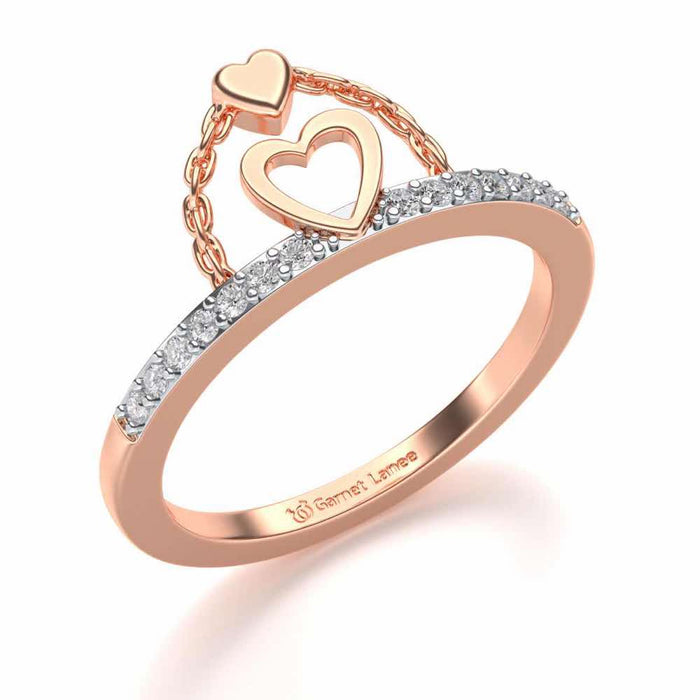 Close-to-Heart Silver Ring - Rose Gold - Image 1