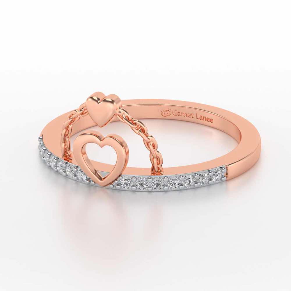 Close-to-Heart Silver Ring - Rose Gold - Image 2