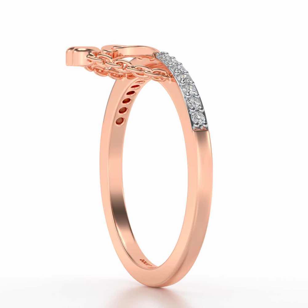 Close-to-Heart Silver Ring - Rose Gold - Image 3