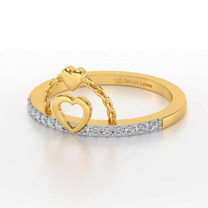 Close-to-Heart Silver Ring - Yellow Gold - Image 2