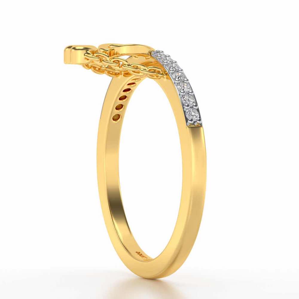 Close-to-Heart Silver Ring - Yellow Gold - Image 3