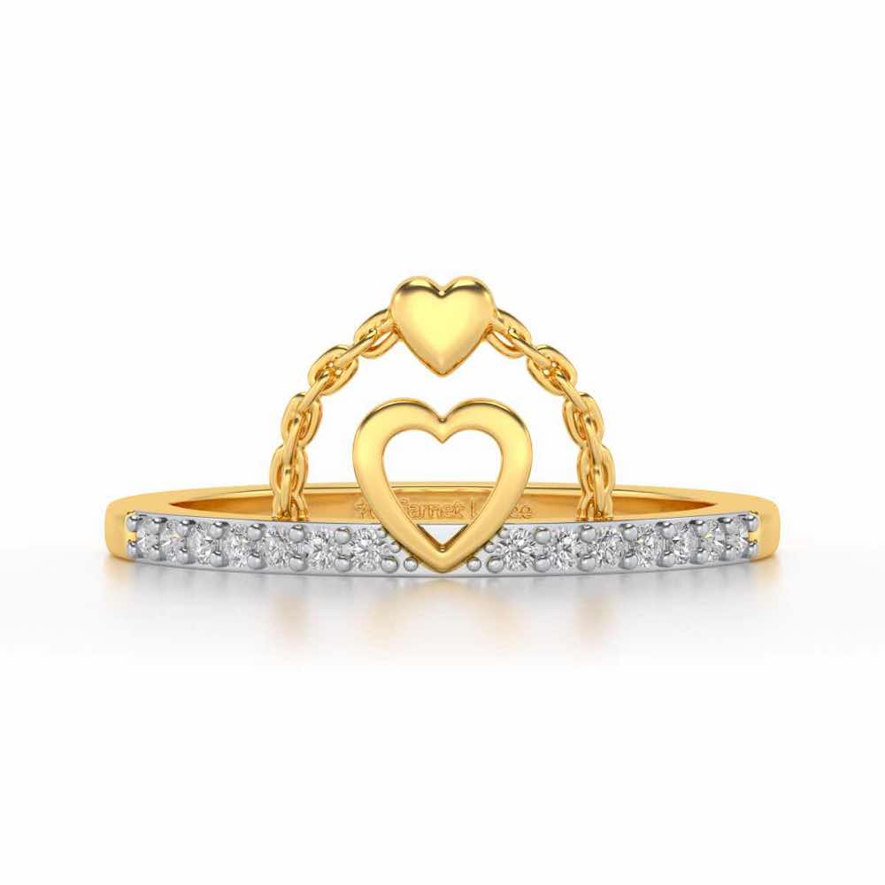 Close-to-Heart Silver Ring - Yellow Gold - Image 4