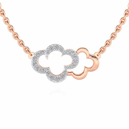 Cloud Silver Pendant - Rose Gold - Image 1